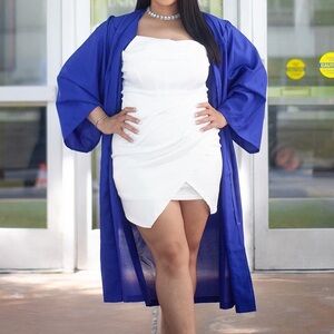 White satin dress